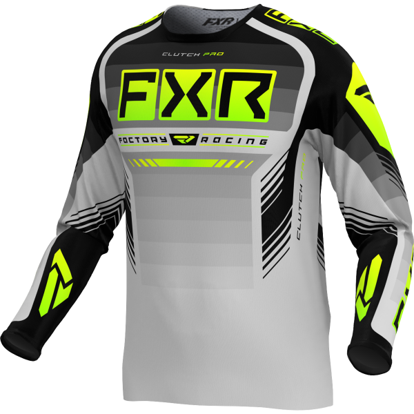 FXR Clutch Pro MX Jersey 24 Grey / Hivis