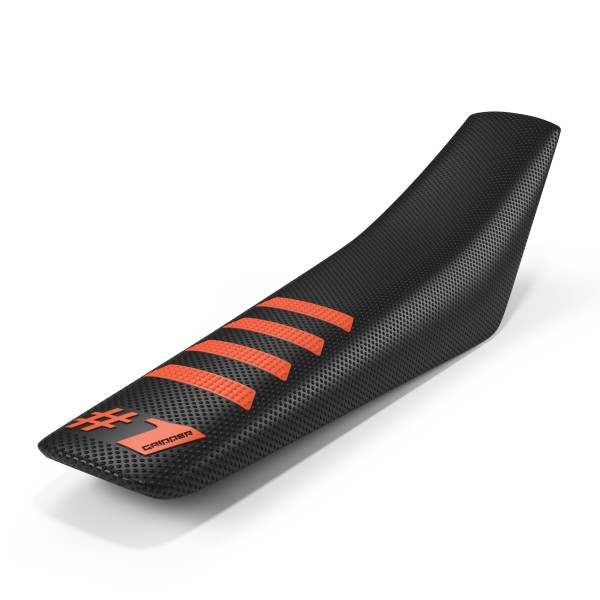 ONEGRIPPER Seat Cover - RIBBED BLACK - ORANGE