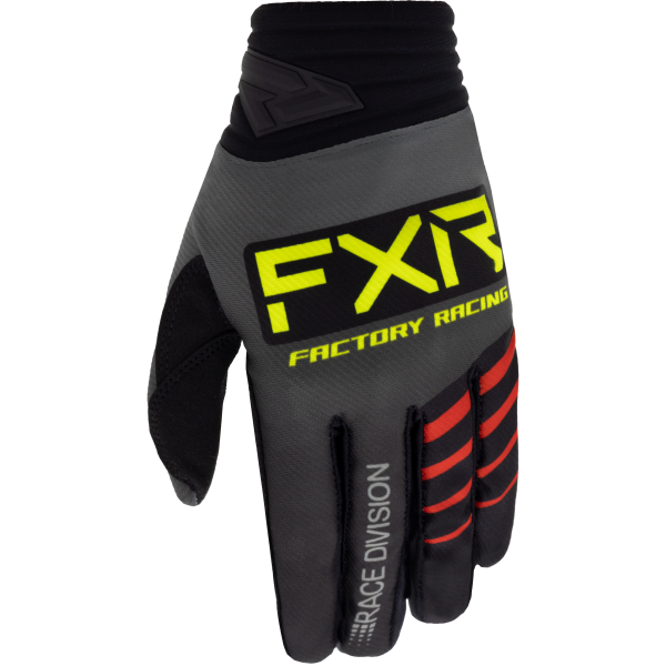 FXR Prime MX Glove Grey / Black / Hivis