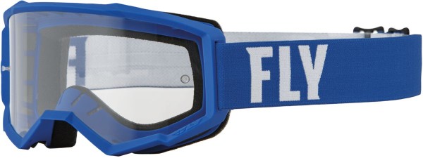 Fly MX-Goggle Focus Blue-White (Clear Lens)