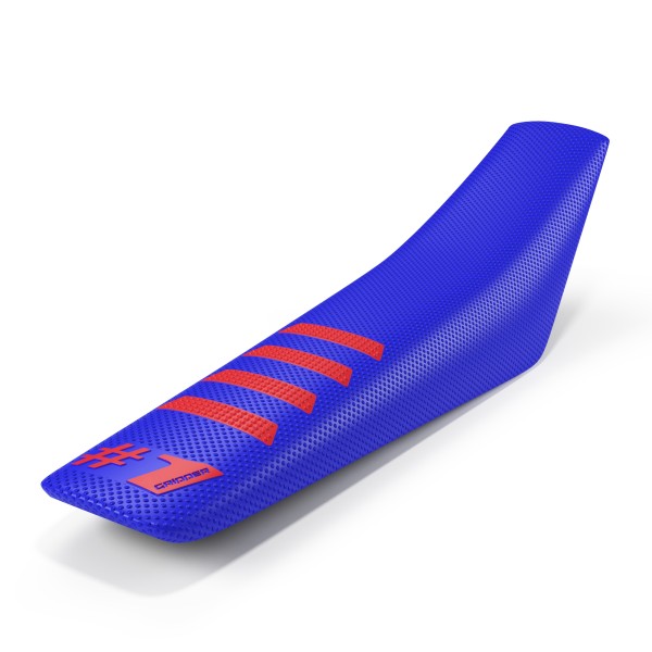 ONEGRIPPER Seat Cover - RIBBED BLUE - RED