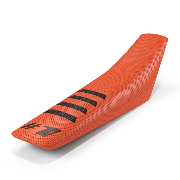 ONEGRIPPER Seat Cover - RIBBED ORANGE - BLACK