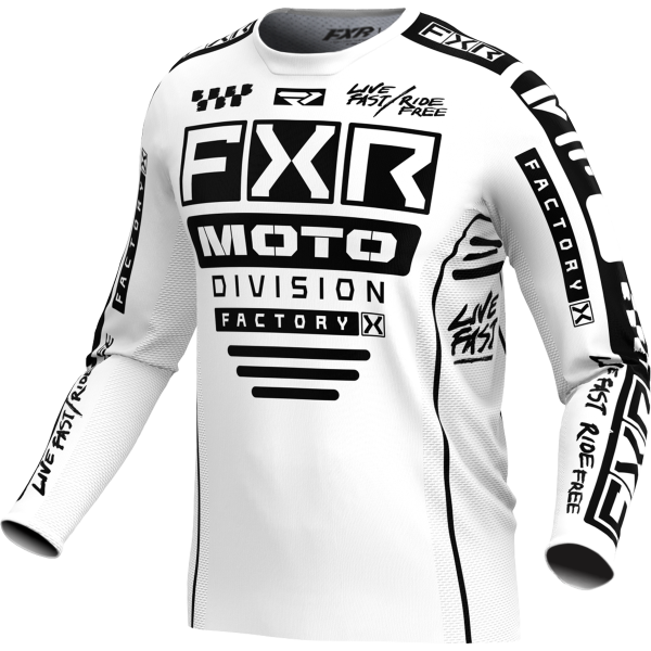 FXR Podium Gladiator MX Jersey 24 White / Black