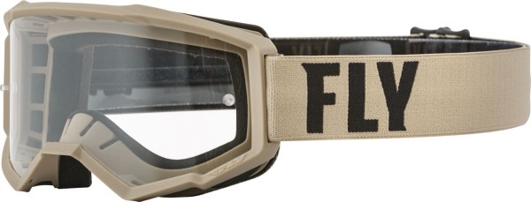 Fly MX-Goggle Focus Khaki-Brown (Clear Lens)