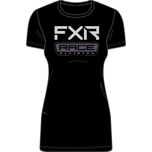 FXR Damen Race Division T-Shirt Black / Muted Grape
