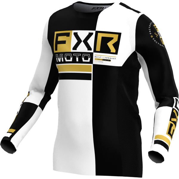 FXR Podium Pro Battalion MX Jersey 24 LE white/black