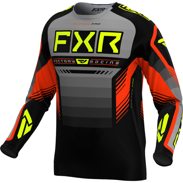 FXR Clutch Pro MX Jersey 24 Grey / Nuke / Hivis