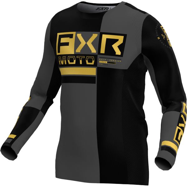 FXR Podium Pro Battalion MX Jersey 24 LE black/char/gold