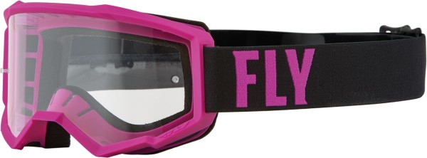 Fly MX-Goggle Focus Pink-Black (Clear Lens)