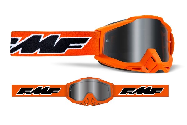 FMF Goggles Powerbomb Rocket Orange (Mirror Silver)