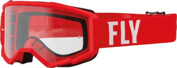Fly MX-Goggle Focus Red-White (Clear Lens)