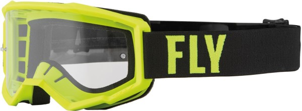 Fly MX-Goggle Focus Yel. Fluo-Black (Clear Lens)