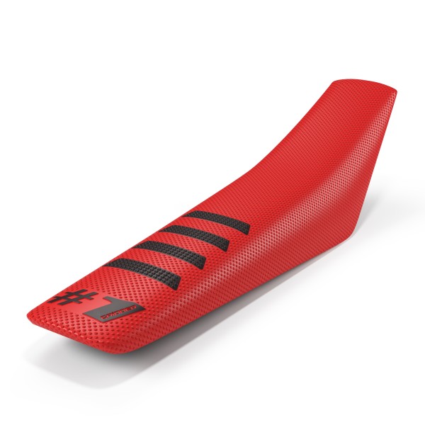 ONEGRIPPER Seat Cover - RIBBED RED - BLACK