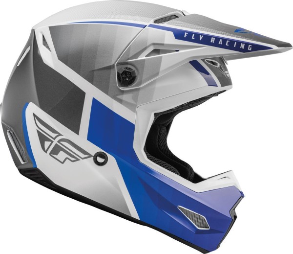 Fly Helmet ECE Kinetic Drift Blue-Charcoal-White
