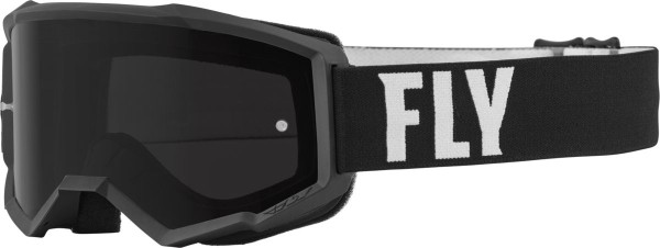 Fly MX-Goggle Focus Sand Black-White (Smoke Lens)