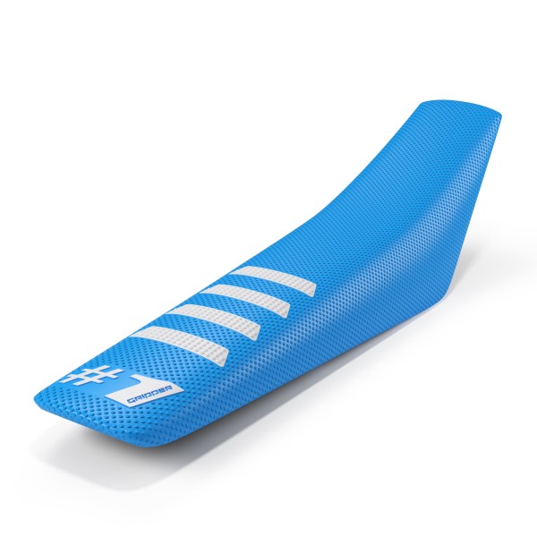 ONEGRIPPER Seat Cover - RIBBED LIGHT BLUE- WHITE