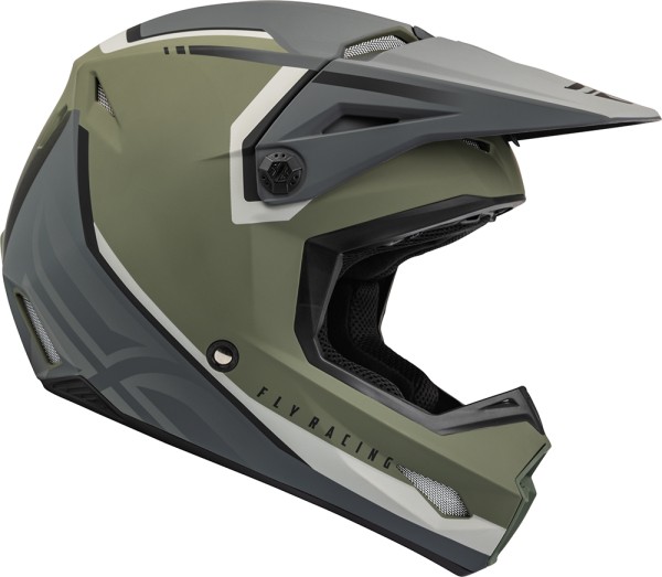 Fly Helmet ECE Kinetic Vision Olive Green-Grey
