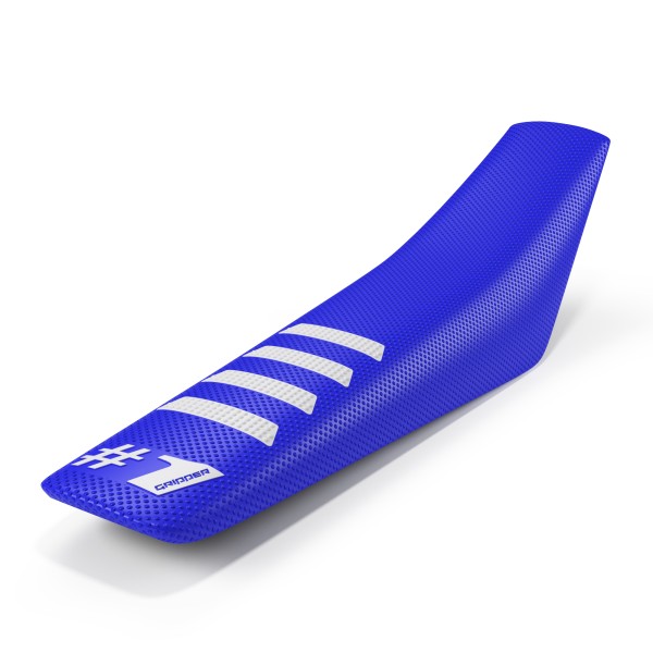 ONEGRIPPER Seat Cover - RIBBED BLUE - WHITE