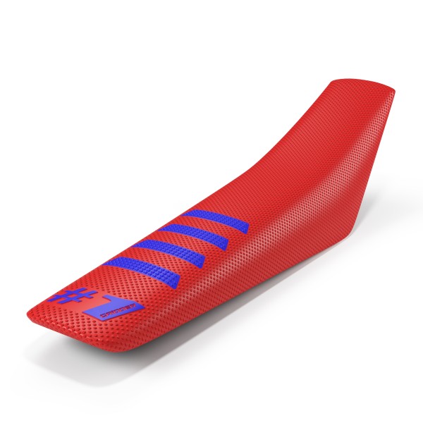 ONEGRIPPER Seat Cover - RIBBED RED - BLUE